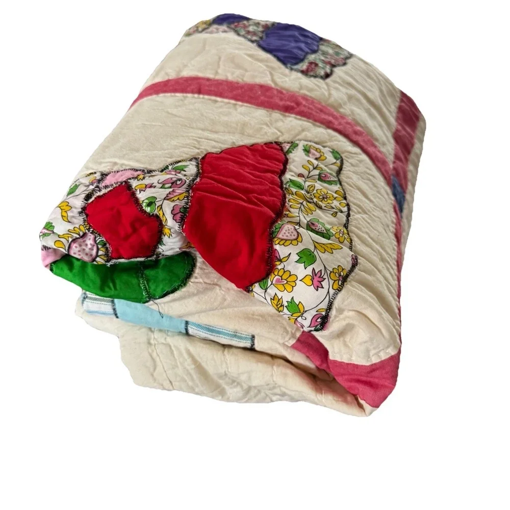 Vintage Handmade Quilt Sunbonnet Sue Southern Belle 71